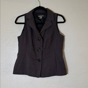Ann Taylo Charcoal Sleeveless Women's Vest Size 6P